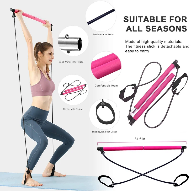 Pilates And Yoga Combined - Fitness Bar Yoga Göğüs Genişleme Germe