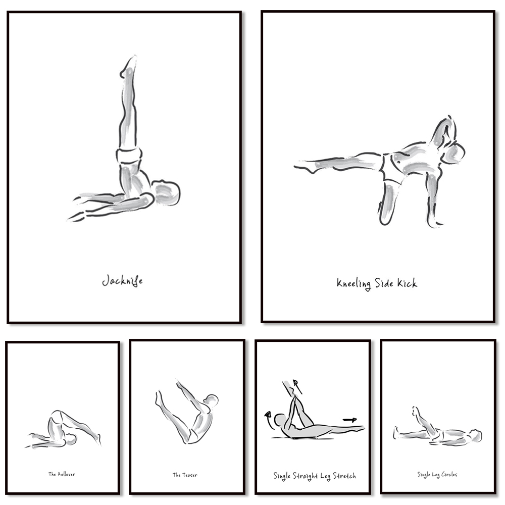 Pilates egzersizi siyah beyaz  - Pilates And Yoga Combined incelemesi ve fiyatı